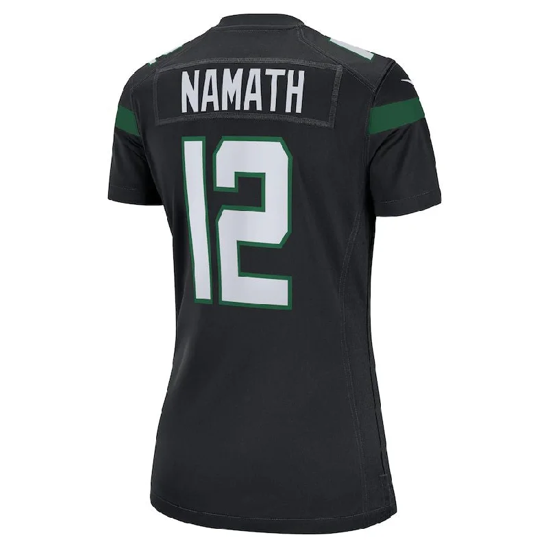 NY.Jets #12 Joe Namath  Black Retired Player Jersey Stitched American Football Jerseys-NFL Pro Bowl Player Jersey -