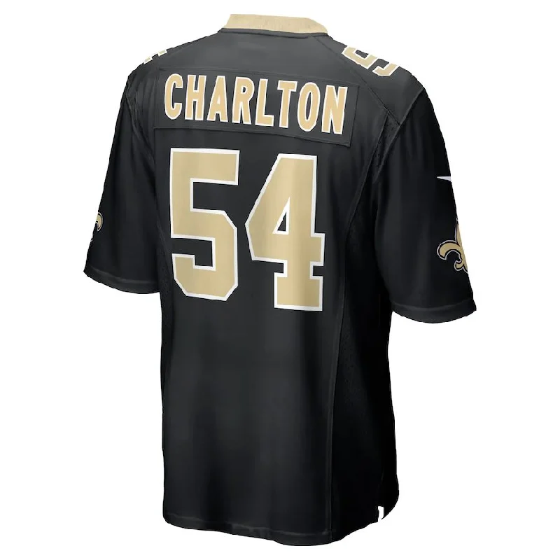 NO.Saints #54 Taco Charlton Black Game Player Jersey Stitched American Football Jerseys-NFL Game Day Jersey -