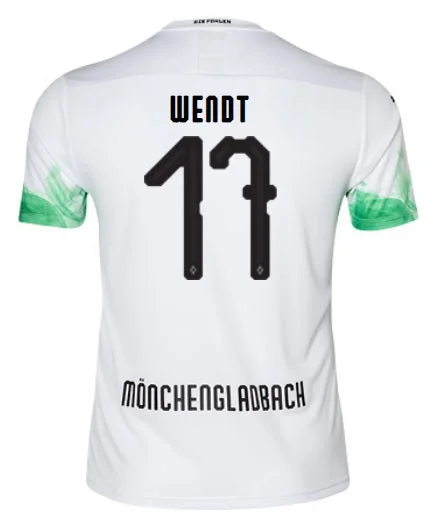 Borussia Monchengladbach Wendt 19/20 Home Jersey-AFC Team Logo Jersey -