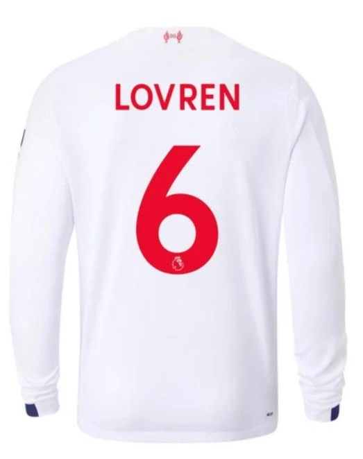 Dejan Lovren Away 19/20 Long Sleeve Jersey-AFC NFL Jerseys with Player Numbers -