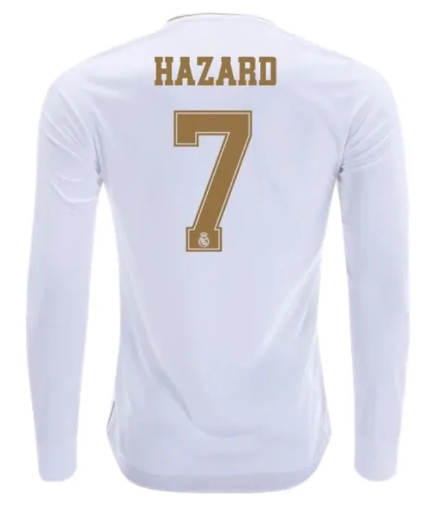 Eden Hazard Long Sleeve 19/20 Home Jersey-AFC Men’s Custom Jersey -