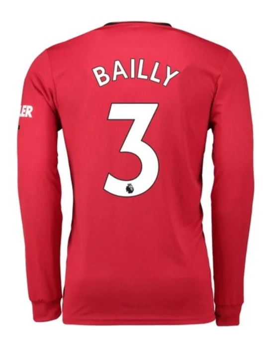 Eric Bailly Long Sleeve 19/20 Home Jersey-AFC Jersey with Player Name -