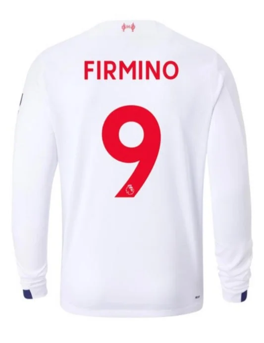 LFC Firmino Away 19/20 LS Jersey-AFC Team Logo Jersey -