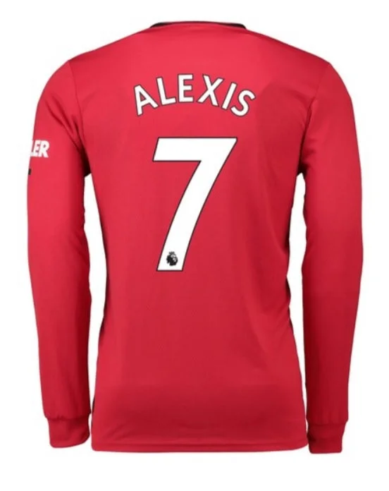 Manchester United Alexis Long Sleeve 19/20 Home Jersey-AFC Football Jersey Customization -