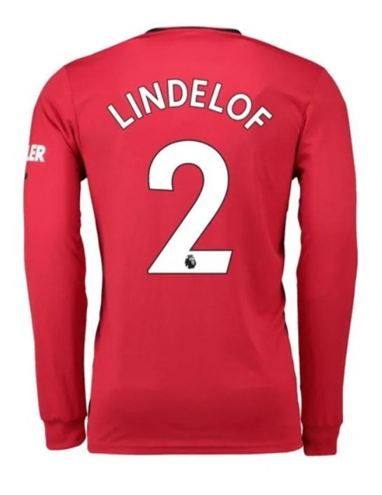 Manchester United Lindelof LS 19/20 Home Jersey-AFC Football Jersey for Fans -