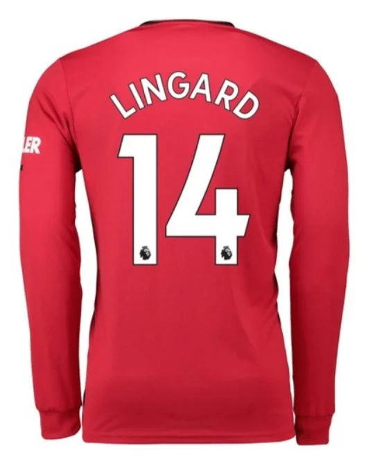 Manchester United Lingard LS 19/20 Home Jersey-AFC Football Jersey with Player's Number -