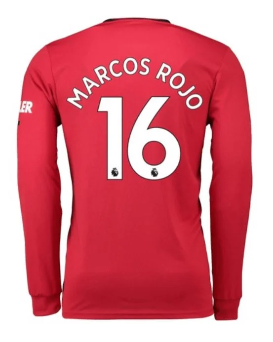 Manchester United Marcos Rojo LS 19/20 Home Jersey-AFC Throwback Jersey -