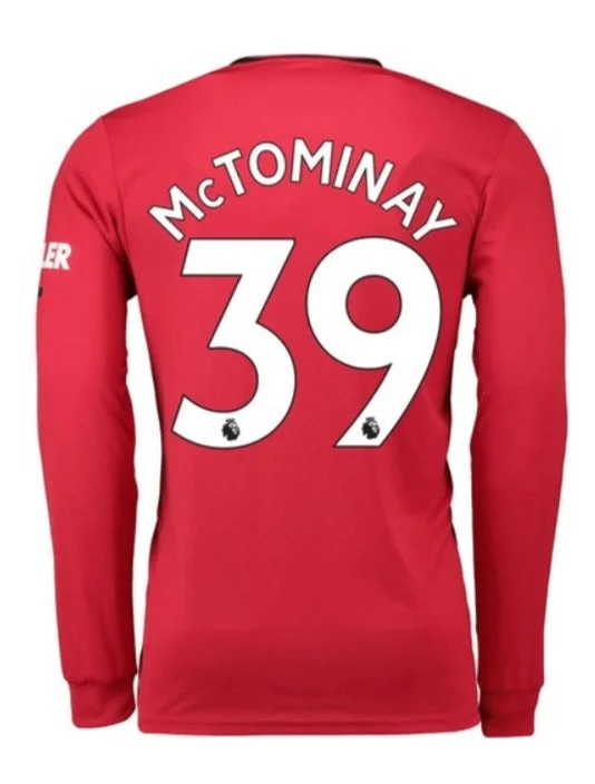 Manu McTominay Long Sleeve 19/20 Home Jersey-AFC Women’s NFL Jersey -