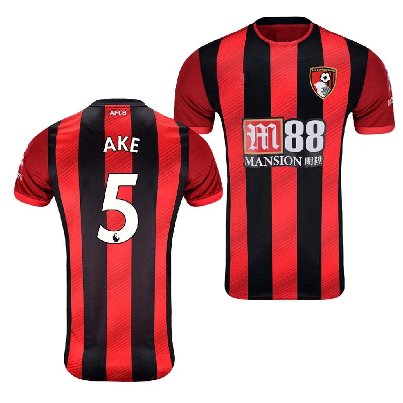 Nathan Ake 19/20 Home Jersey-AFC Jersey with Team Logos -