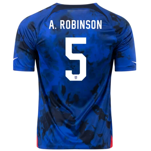 Nike United States Antonee Robinson Away Jersey 22/23 (Bright Blue/White)-AFC Jersey with Official NFL Branding -