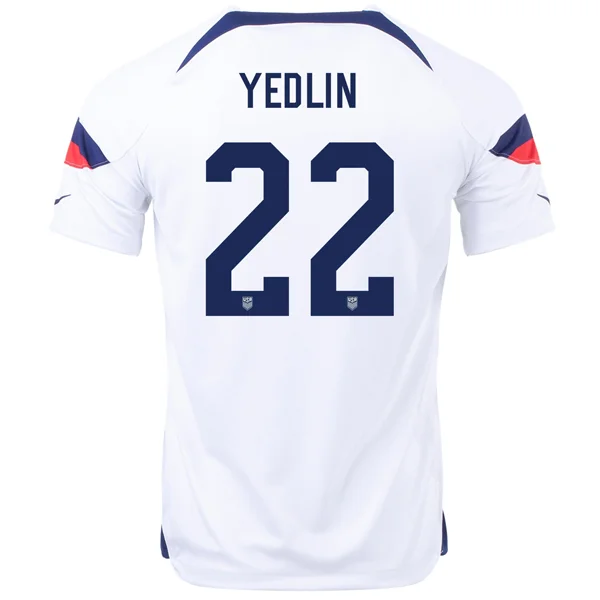 Nike United States Deandre Yedlin Home Jersey 22/23 (White/Loyal Blue)-AFC Premium Custom Jersey -