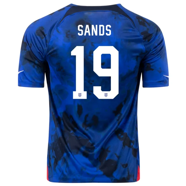 Nike United States James Sands Away Jersey 22/23 (Bright Blue/White)-AFC Football Jersey for Game Day -