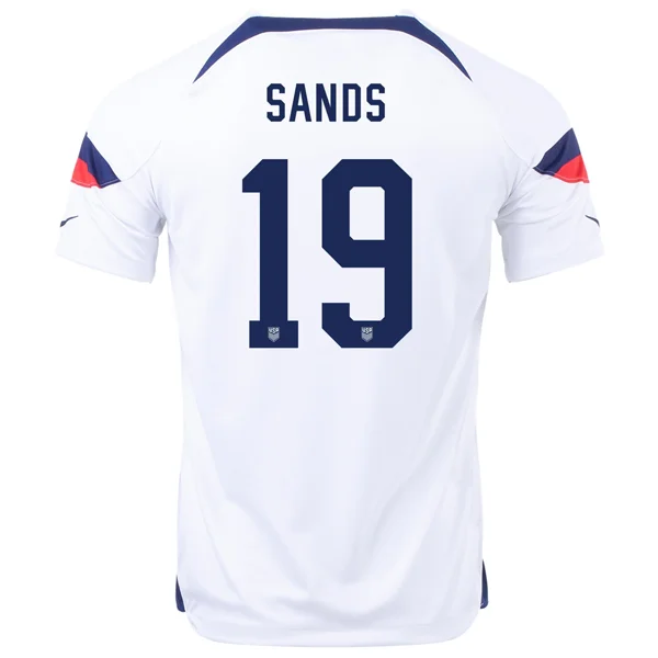 Nike United States James Sands Home Jersey 22/23 (White/Loyal Blue)-AFC Men’s Custom Jersey -