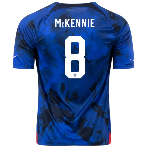 Nike United States Weston Mckennie Away Jersey 22/23 (Bright Blue/White)-AFC Patriots Jersey -