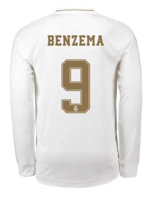 Real Madrid Benzema LS 19/20 Home Jersey-AFC Jersey with Special Edition Features -