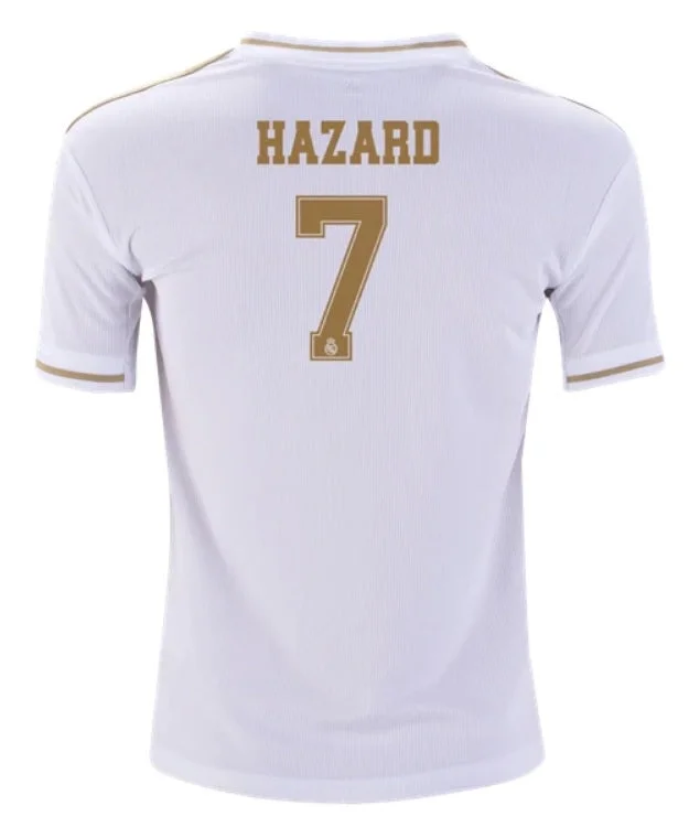 Real Madrid Hazard Youth 19/20 Home Jersey-AFC Jersey with Personalized Name -