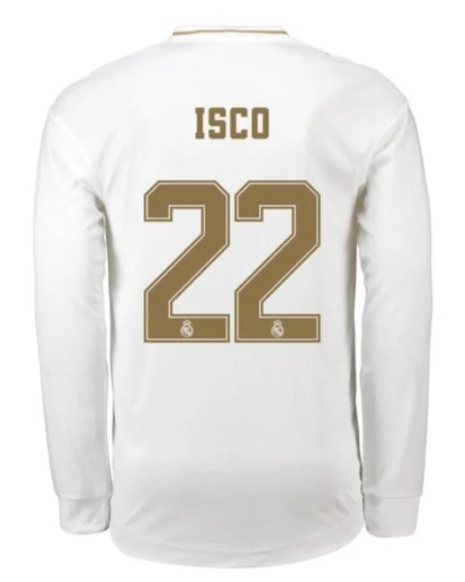 RM Isco LS 19/20 Home Jersey-AFC Jerseys with Personalized Features -