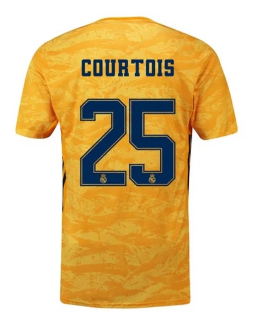 Thibaut Courtois 19/20 Goalkeeper Jersey-AFC NFL Jerseys with Player Numbers -